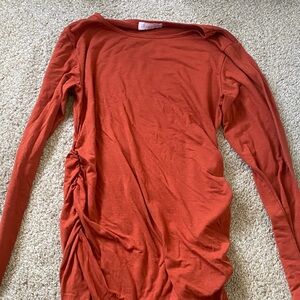 Women's Rust Maternity Long Sleeve Top